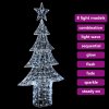 Vánoční stromeček s 240 LED diodami Studená bílá 180 cm Akryl 42018982