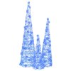 Vánoční stromeček 3 pcs Modrá 20 x 20 x 80 cm Akryl 42019017