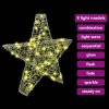 3D hvězda s 50 LED diodami Teplá bílá 55 x 53.5 x 10 cm Akryl 42019098