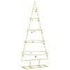 Kovový vánoční stromeček Zlatá 124,5 cm Práškově lakovaná ocel 42019153