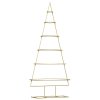 Kovový vánoční stromeček Zlatá 148 cm Práškově lakovaná ocel 42019154