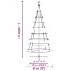 Vánoční kuželový stromeček s stojanem Černá 210 cm Ocel 42019162