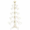 Kovový vánoční stromeček Zlatá 150 cm Práškově lakovaná ocel 42019183