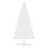 Dřevěný vánoční stromeček na ozdoby bílý 150 cm masiv borovice 858193