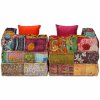 2místný modulární pouf patchwork textil 244977