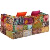 2místný modulární pouf patchwork textil 244977