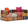 2místný modulární pouf patchwork textil 244977