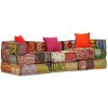 3místný modulární pouf patchwork textil 244979