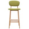 Barové židle 2 ks zelené textil 289372