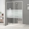 Sprchová zástěna walk-in bílá 140 x 195 cm čiré ESG sklo 152154