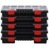 Organizéry na součástky 10 ks 34,5 x 25 x 5 cm polypropylen 3106443