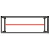 Rám pracovního stolu matně černý a červený 140 x 50 x 79 cm kov 151451