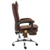 Masážní kancelářská židle hnědá textil 20374