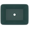Luxusní umyvadlo matné tmavě zelené 41 x 30 x 12 cm keramické 147047