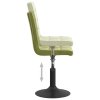 Otočné jídelní židle 4 ks světle zelené samet 3089291