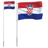 Vlajka Chorvatska a stožár 5,5 m hliník 3147128