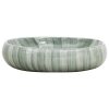 Umyvadlo na desku zelené oválné 59 x 40 x 15 cm keramika 155083