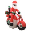 Vánoční nafukovací Santa Claus na motorce s LED IP44 160 cm 289304