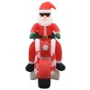Vánoční nafukovací Santa Claus na motorce s LED IP44 160 cm 289304
