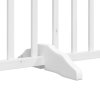 Zábrana pro psy s dvířky skládací 8 panelů bílá 640 cm topol 3155734