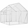 Voliéra stříbrná 1,79 x 2 x 1,85 m hliník 3155795