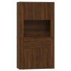 Skříň highboard hnědý dub kompozitní dřevo 3185374