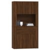Skříň highboard hnědý dub kompozitní dřevo 3185374