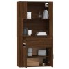 Skříň highboard hnědý dub kompozitní dřevo 3185374