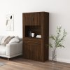 Skříň highboard hnědý dub kompozitní dřevo 3185374