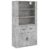 Skříň highboard betonově šedá kompozitní dřevo 3185379