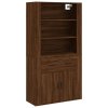 Skříň highboard hnědý dub kompozitní dřevo 3185382