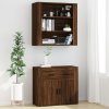 Skříň highboard hnědý dub kompozitní dřevo 3185382