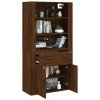 Skříň highboard hnědý dub kompozitní dřevo 3185382