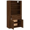 Skříň highboard hnědý dub kompozitní dřevo 3185382
