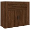 Skříň highboard hnědý dub kompozitní dřevo 3185382