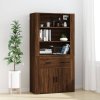 Skříň highboard hnědý dub kompozitní dřevo 3185382