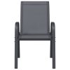 Stohovatelné zahradní židle 6 ks šedé textilenová tkanina 318784