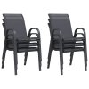 Stohovatelné zahradní židle 6 ks šedé textilenová tkanina 318784