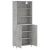 Skříň highboard betonově šedá 69,5x34x180 cm kompozitní dřevo 3189233