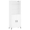 Skříň highboard bílá 69,5 x 34 x 180 cm kompozitní dřevo 3189253