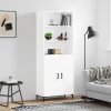 Skříň highboard bílá 69,5 x 34 x 180 cm kompozitní dřevo 3189253