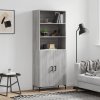 Skříň highboard šedá sonoma 69,5 x 34 x 180 cm kompozitní dřevo 3189259