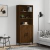 Skříň highboard hnědý dub 69,5 x 34 x 180 cm kompozitní dřevo 3189260