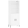 Skříň highboard bílá 69,5 x 34 x 180 cm kompozitní dřevo 3189261