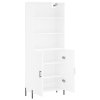Skříň highboard bílá 69,5 x 34 x 180 cm kompozitní dřevo 3189261