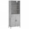 Skříň highboard betonově šedá 69,5x34x180 cm kompozitní dřevo 3189265