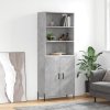 Skříň highboard betonově šedá 69,5x34x180 cm kompozitní dřevo 3189265