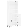 Skříň highboard bílá 69,5 x 34 x 180 cm kompozitní dřevo 3189269