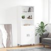 Skříň highboard bílá 69,5 x 34 x 180 cm kompozitní dřevo 3189269