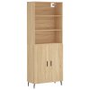 Skříň highboard dub sonoma 69,5 x 34 x 180 cm kompozitní dřevo 3189272